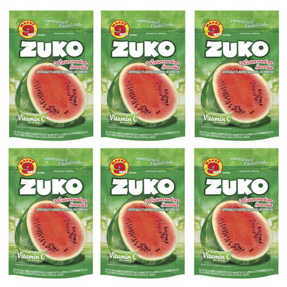 Zuko Watermelon Instant Powder Drink | Family Pack | No Sugar Needed | Vitamin C | 14.1 Ounce (Pack of 6)