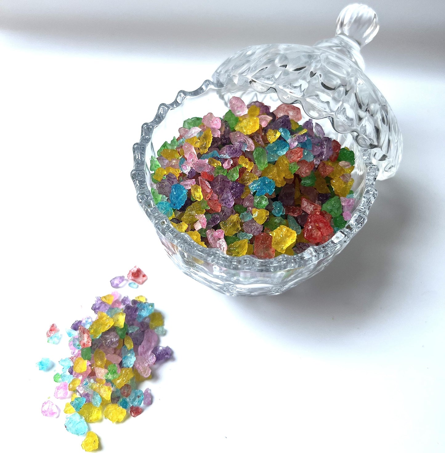 Sweetglob Old Fashioned Medium Rock Sugar Candy Gems, Lump Sugar Rock Crystals (6.6 Pound, Assorted Flavors)