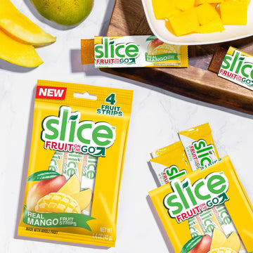 Slice Fruit Bars, Mango, Vegan, Bulk Pack, Gluten-Free, Fat-Free, Natural Flavors & Colors, Perfect On-The-Go Snack, 12 Packs Of