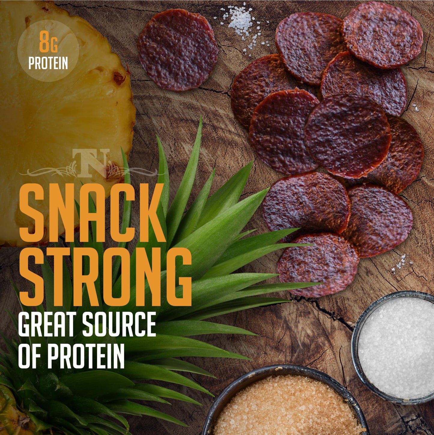 Top Notch Jerky Beef Jerky - Teriyaki Flavor - High Protein Snack - 10 oz Bag