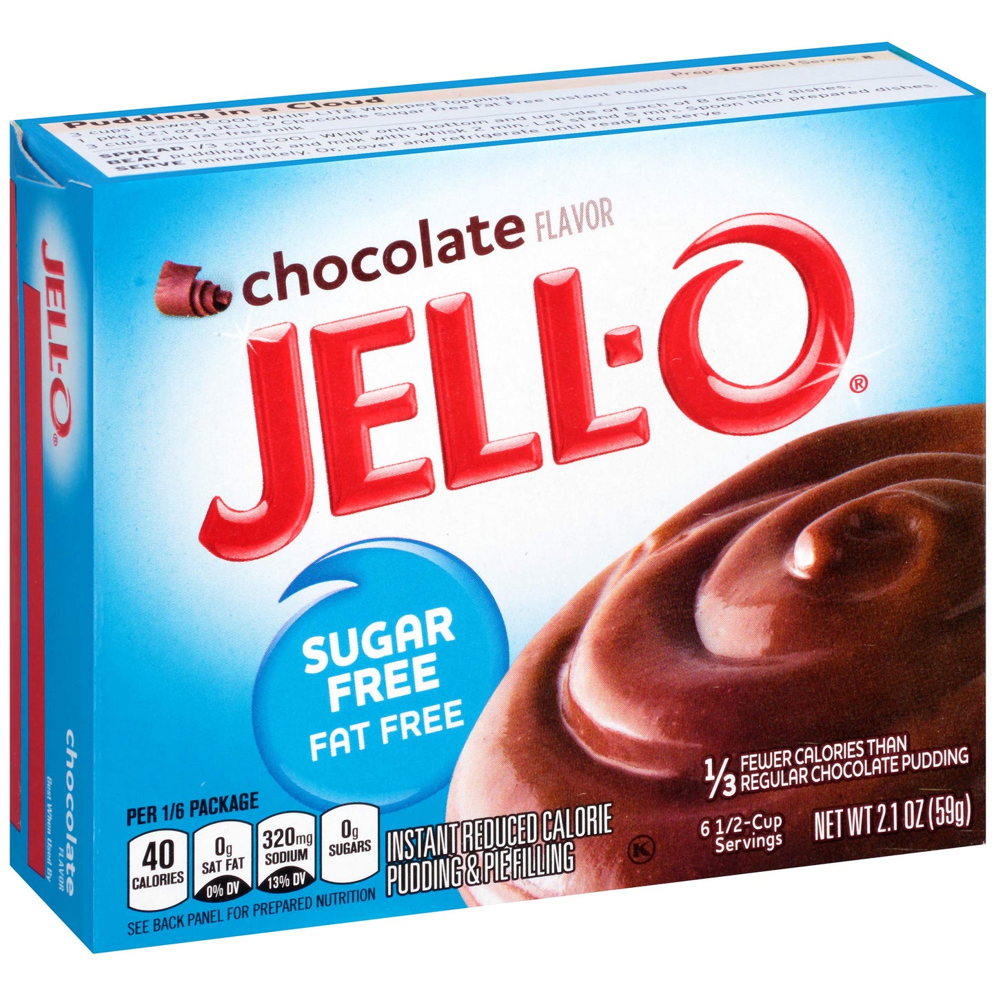 Jell-O Sugar-Free Chocolate Instant Pudding Mix 2.1 Ounce Box (Pack of 6)