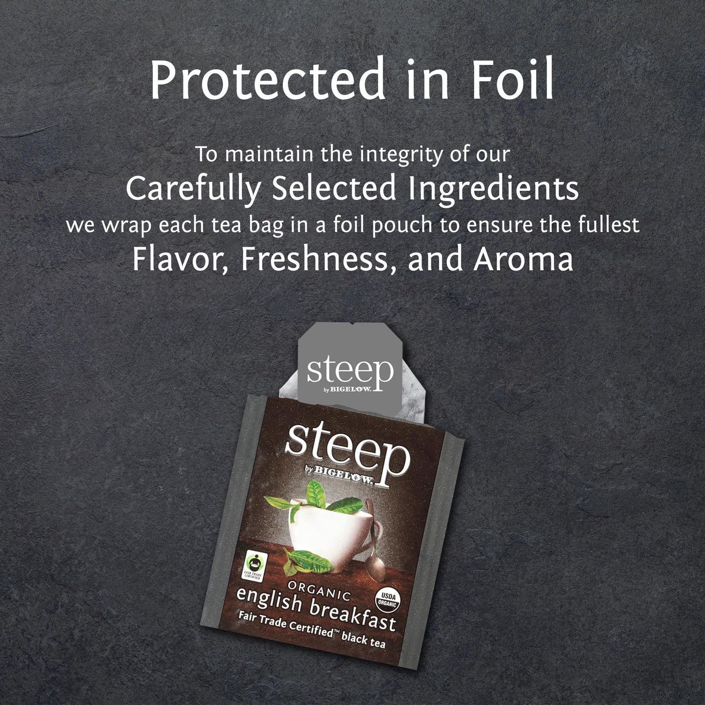 steep by Bigelow Organic English Breakfast Black Tea, Caffeinated, 20 Count (Pack of 6), 120 Total Tea Bags