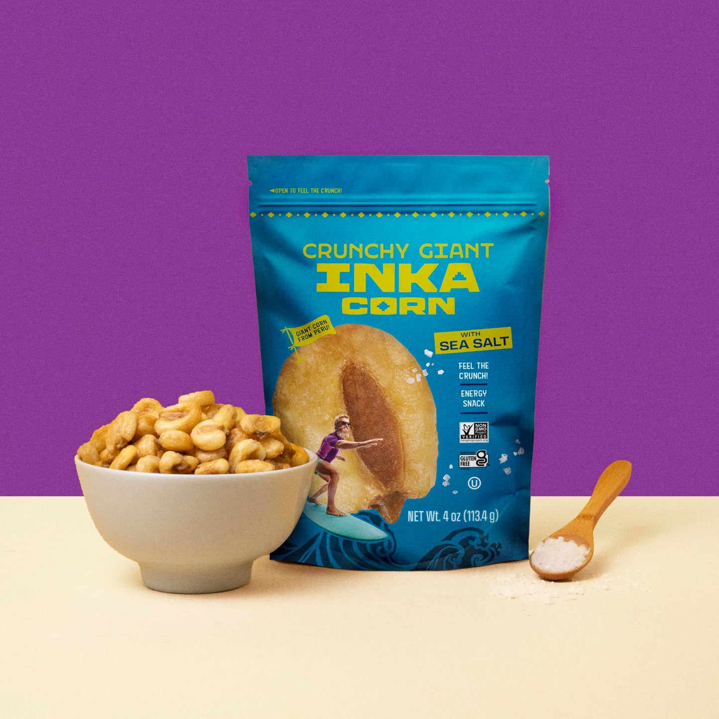Inka Crops Corn Nuts, Gluten Free Roasted Giant Corn, Original Flavor, 4 Ounce (Pack of 12)