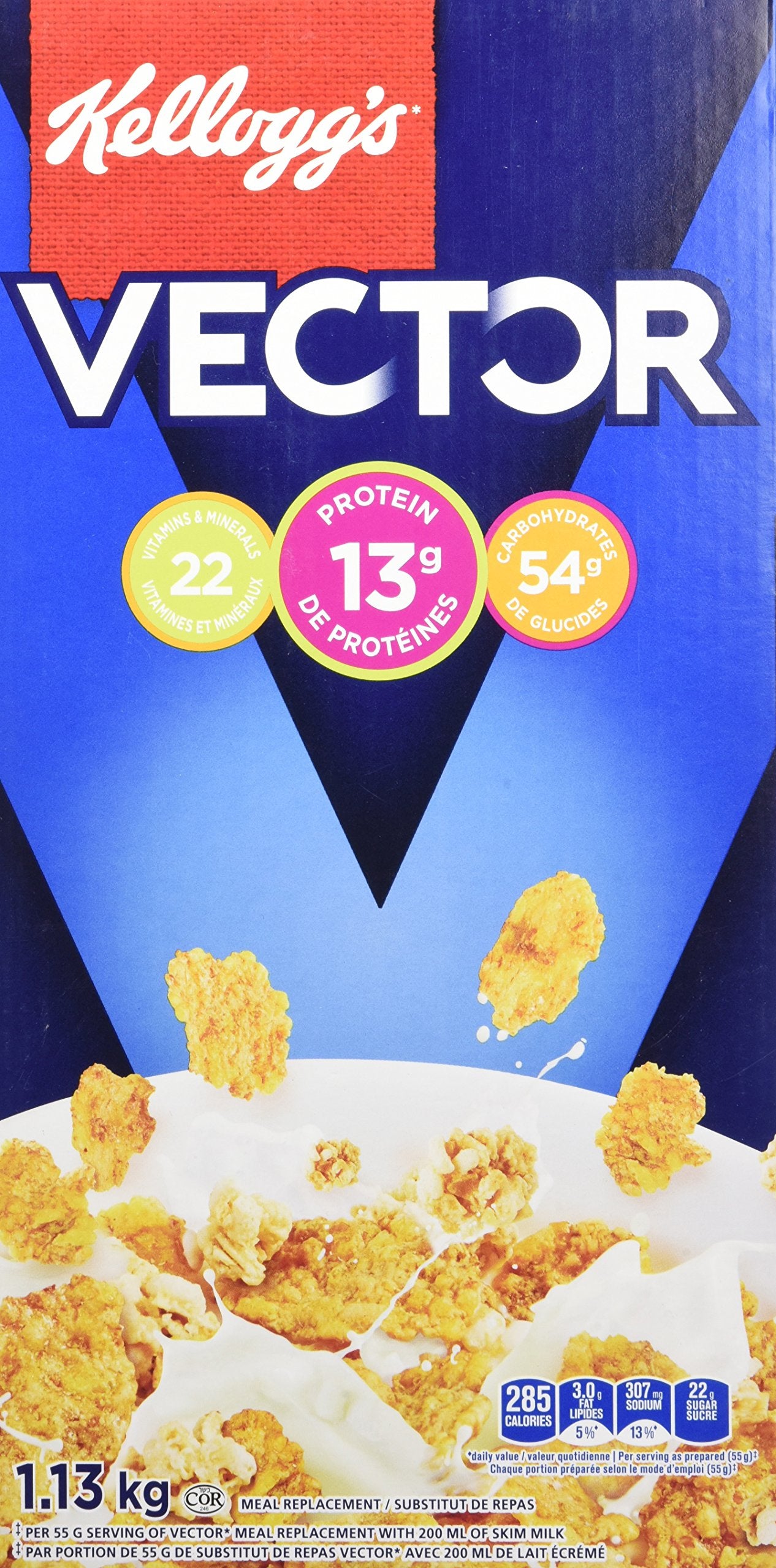 Kelloggs Vector Meal Replacement Cereal, 2.5 lbs, Pack of 1