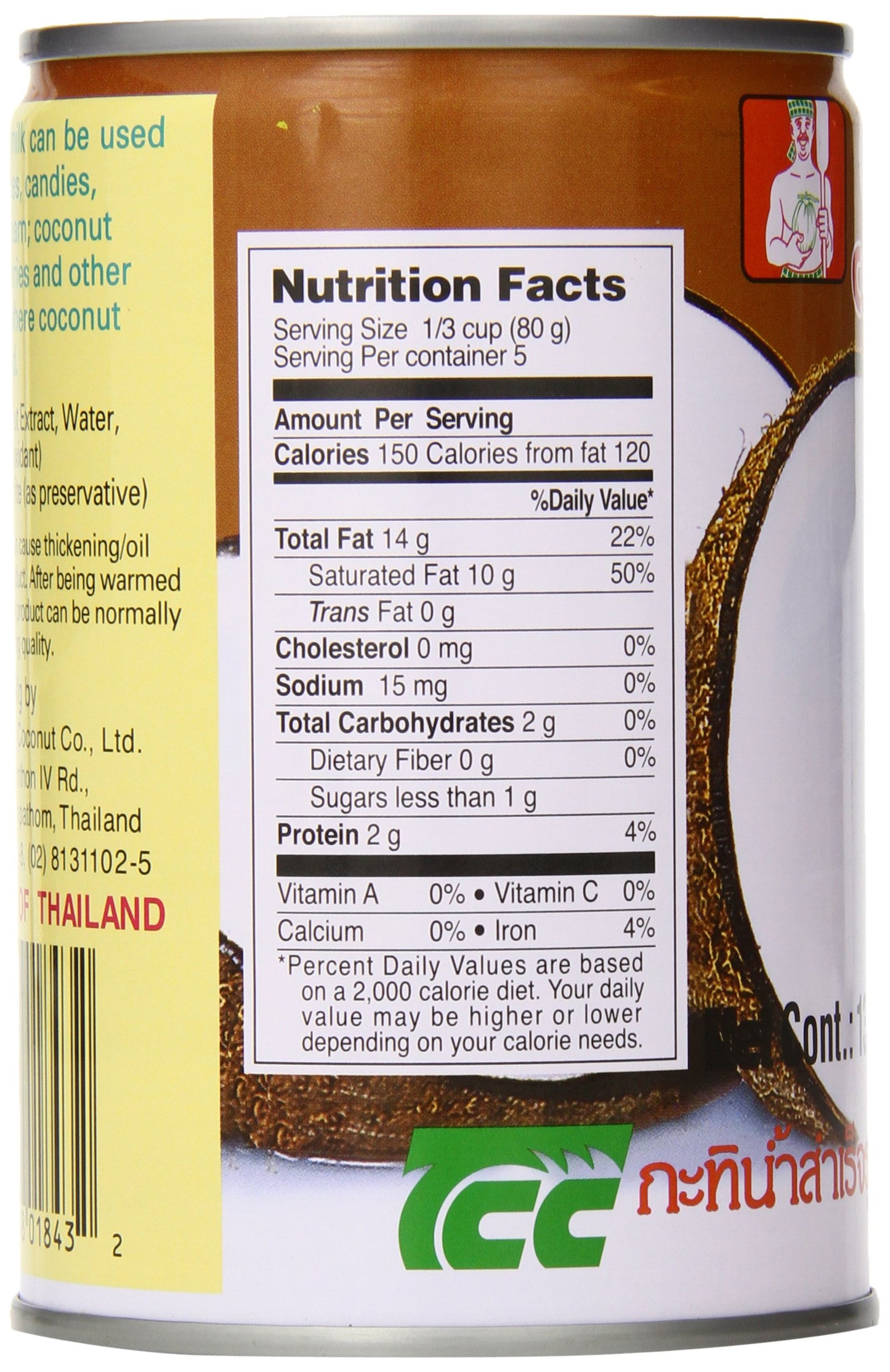 Chaokoh Coconut Milk, 13.5 Fluid Ounce (Pack Of 12)