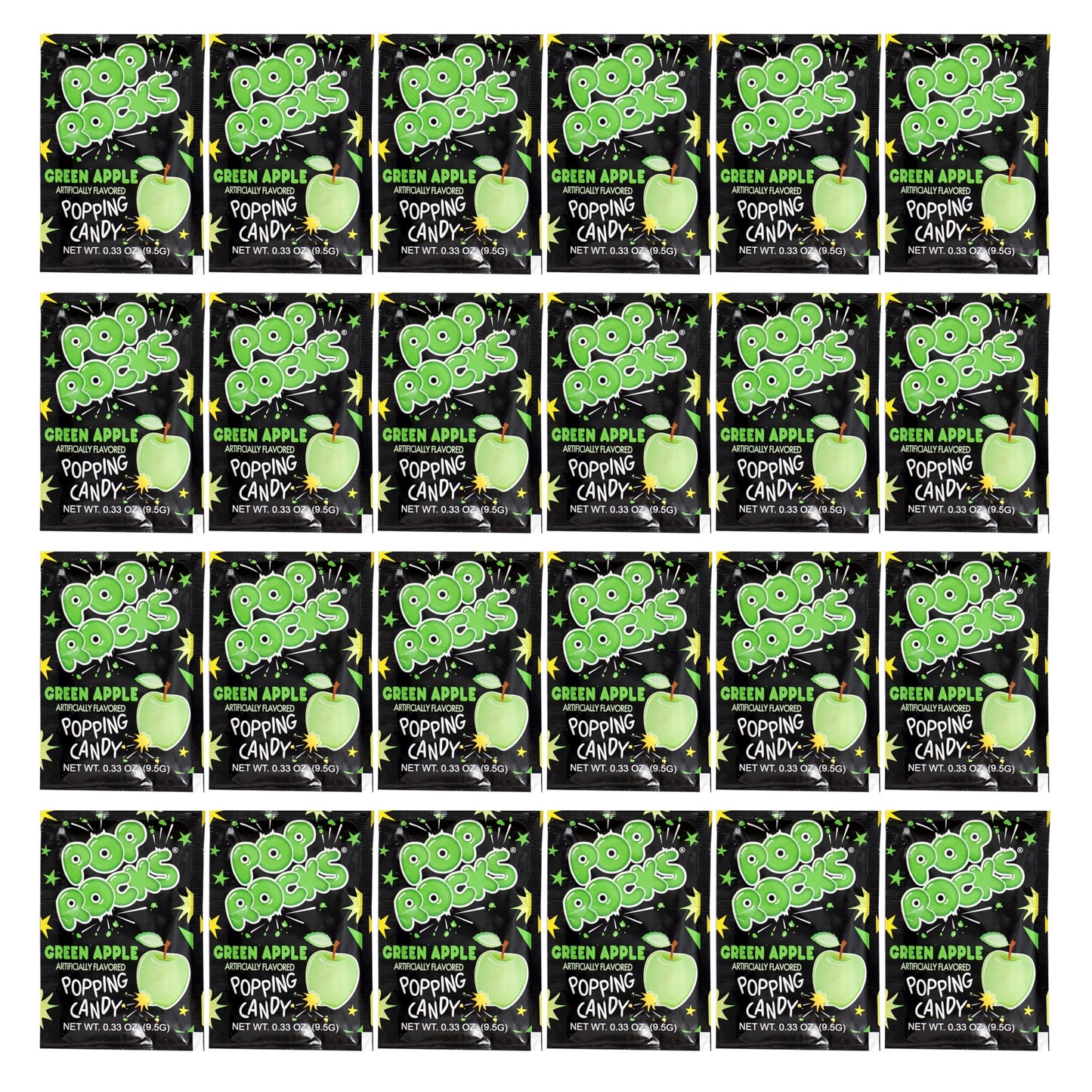 Pop Rocks Green Apple, 24 Pack, Popping Candy