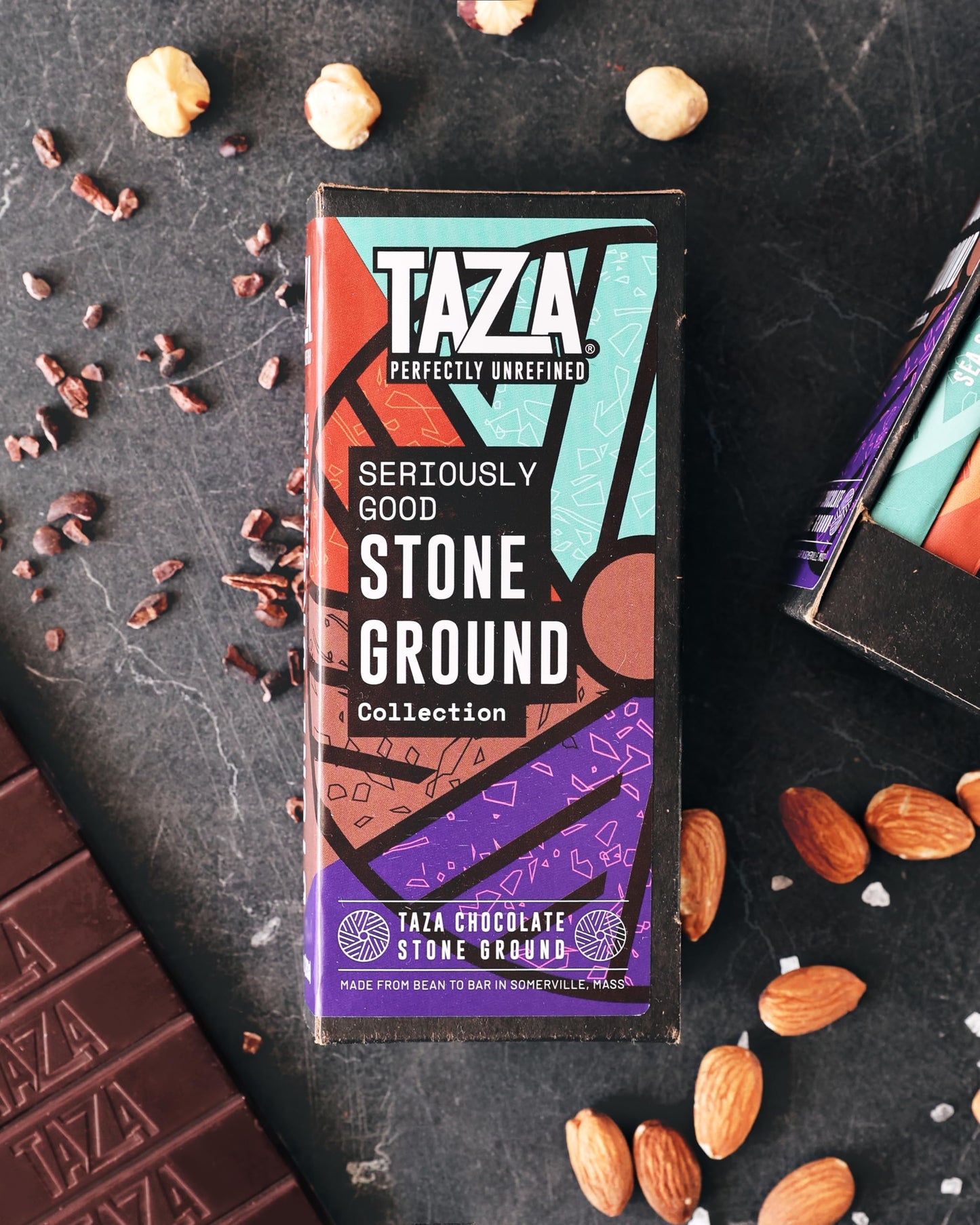 Taza Chocolate Organic Dark Chocolate Bar Variety Pack, Vegan, 2.5 oz (4 count)