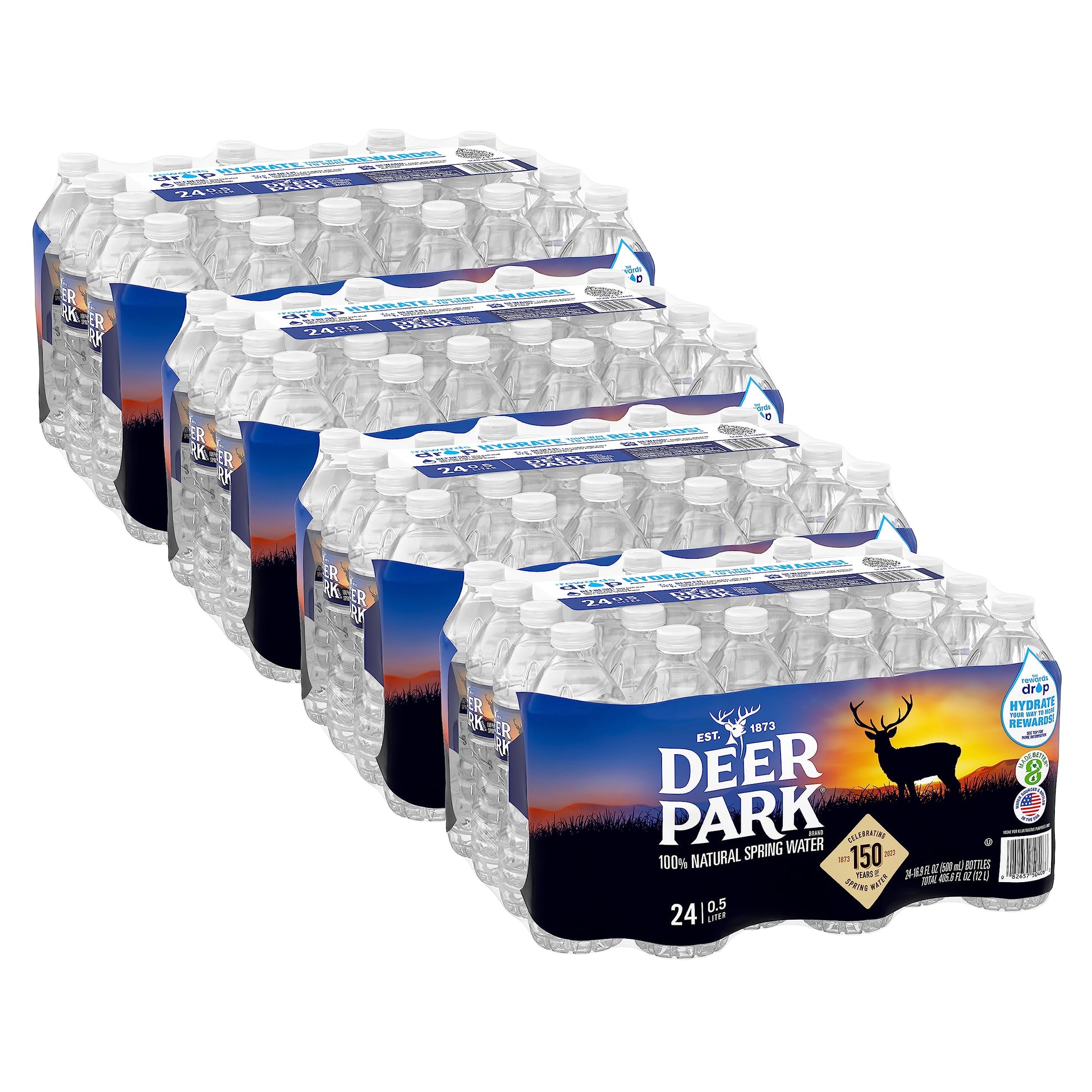 Deer Park Spring Water 16.9 Fl Oz (Pack of 192) - 4 Case Bundle