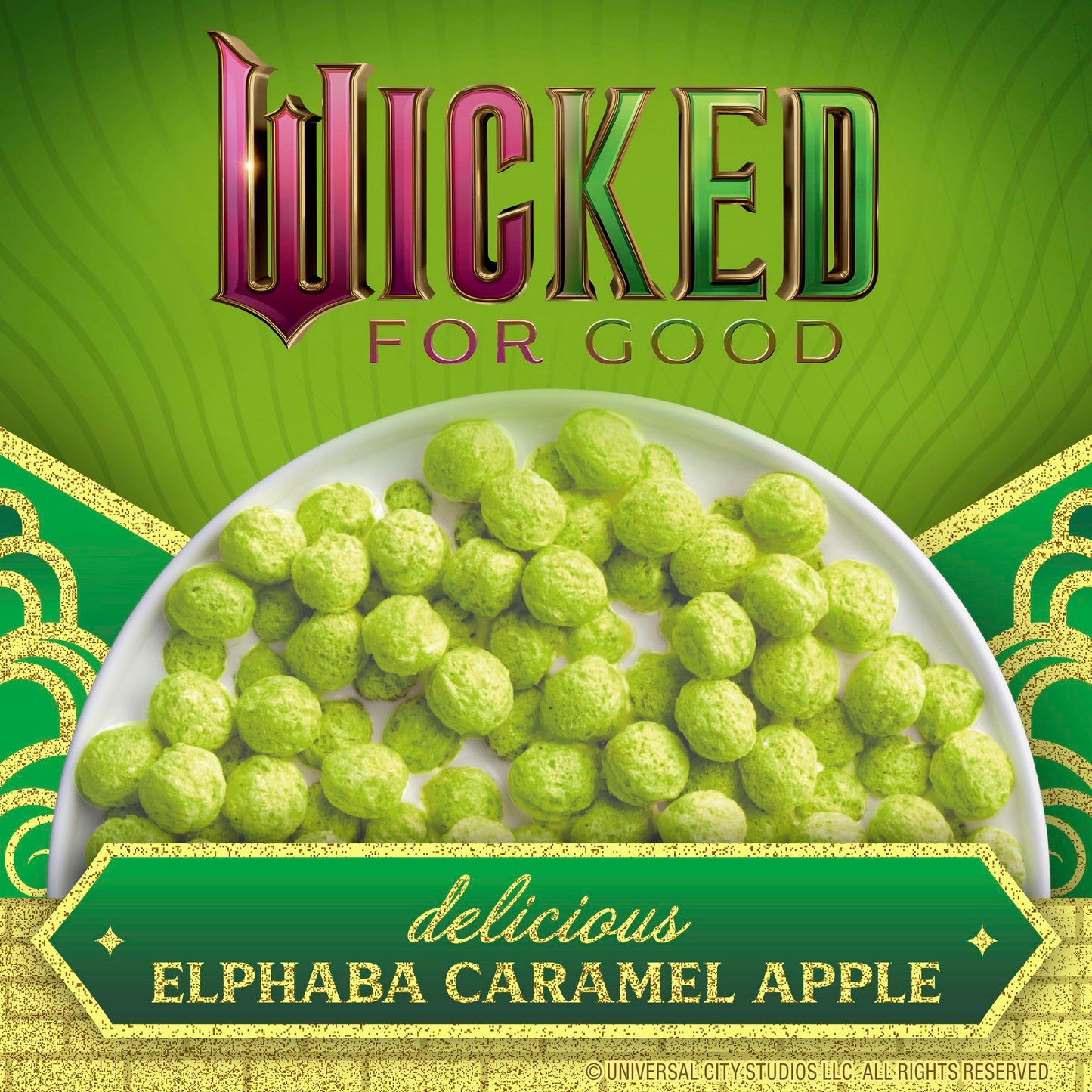 Wicked Cereal  Elphaba Caramel Apple Flavored  Family Size  18.1 oz