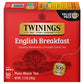 Twinings English Breakfast Black Tea Individually Wrapped Bags, 50 Count (Pack Of 6), Flavourful, Robust, Caffeinated, Enjoy Hot Or Iced