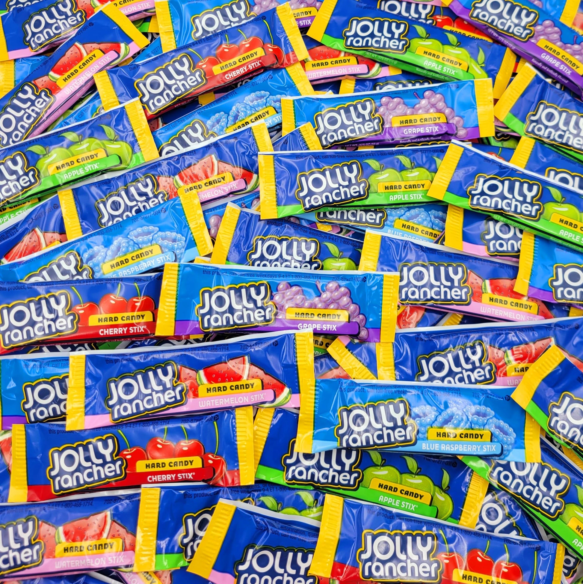 Jollyrancher Stix Original - Assorted Flavored Hard Candy Sticks - Individually Wrapped - Bulk Pack (Pack Of 50)