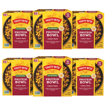 TASTY BITE Indian Protein Bowl, 8.8 Ounce, Pack of 6, Ready to Eat, Microwaveable, Vegan, 12 Grams Plant Protein