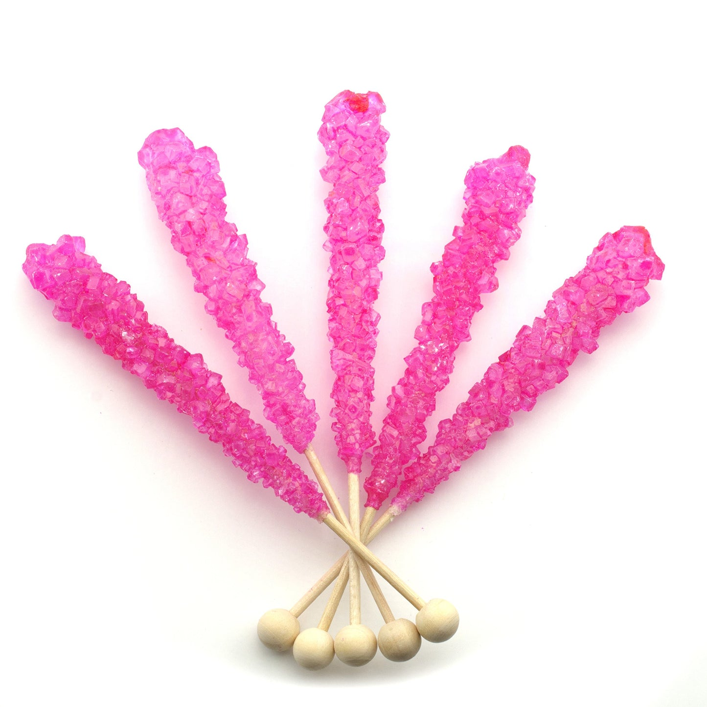 Boones Mill Rock Crystal Candy Sticks, Pink Cotton Candy, 36 Count