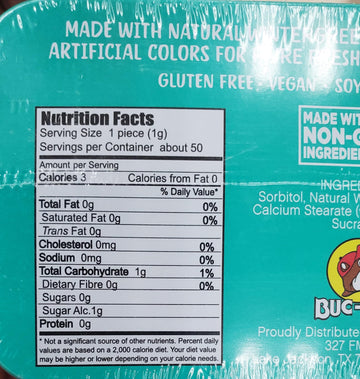 Buc-Ee'S 2025 Gluten Free & Sugar Free Mints - 50 Mints Tin Can, Pack Of 5 Non-Gmo - Vegan - Soy Free - Natural Flavor (Wintergr