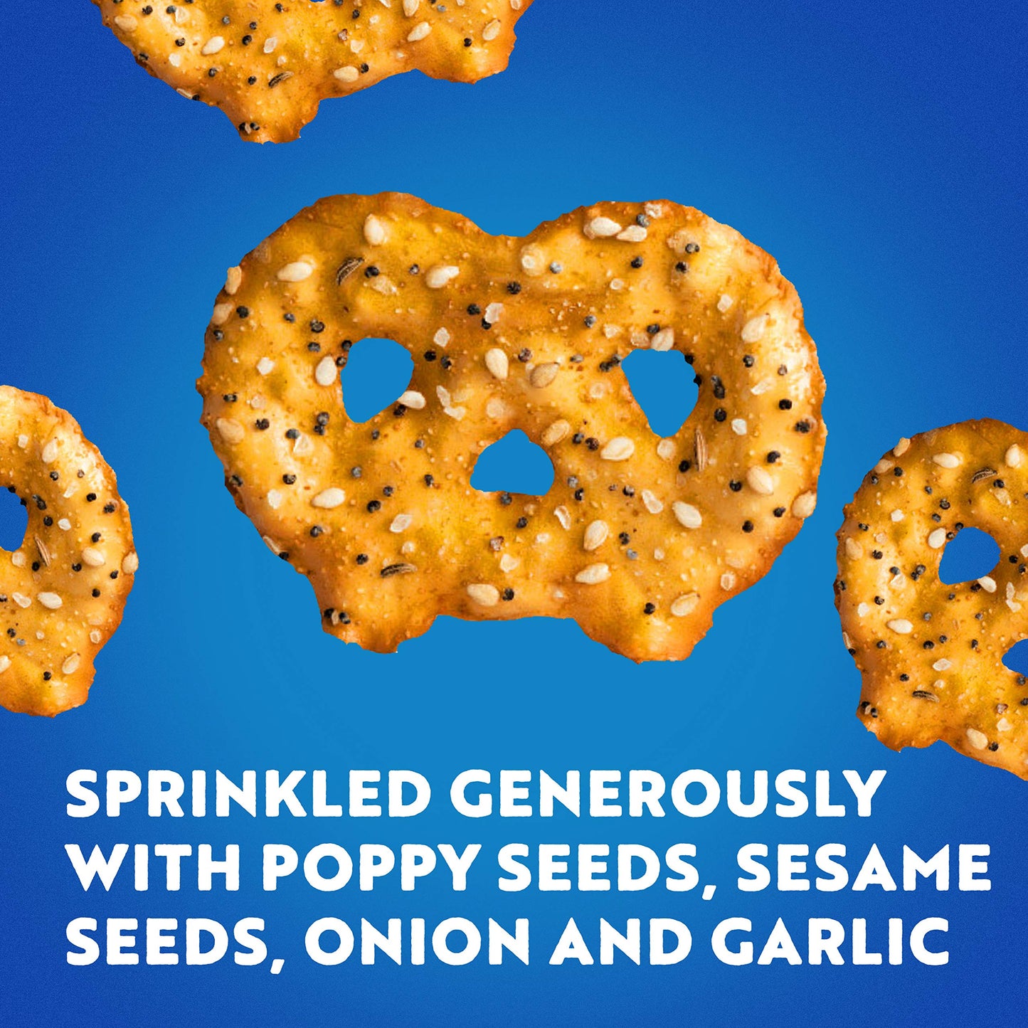 Snack Factory Pretzel Crisps, Everything Flavor, 7.2 Oz Bag