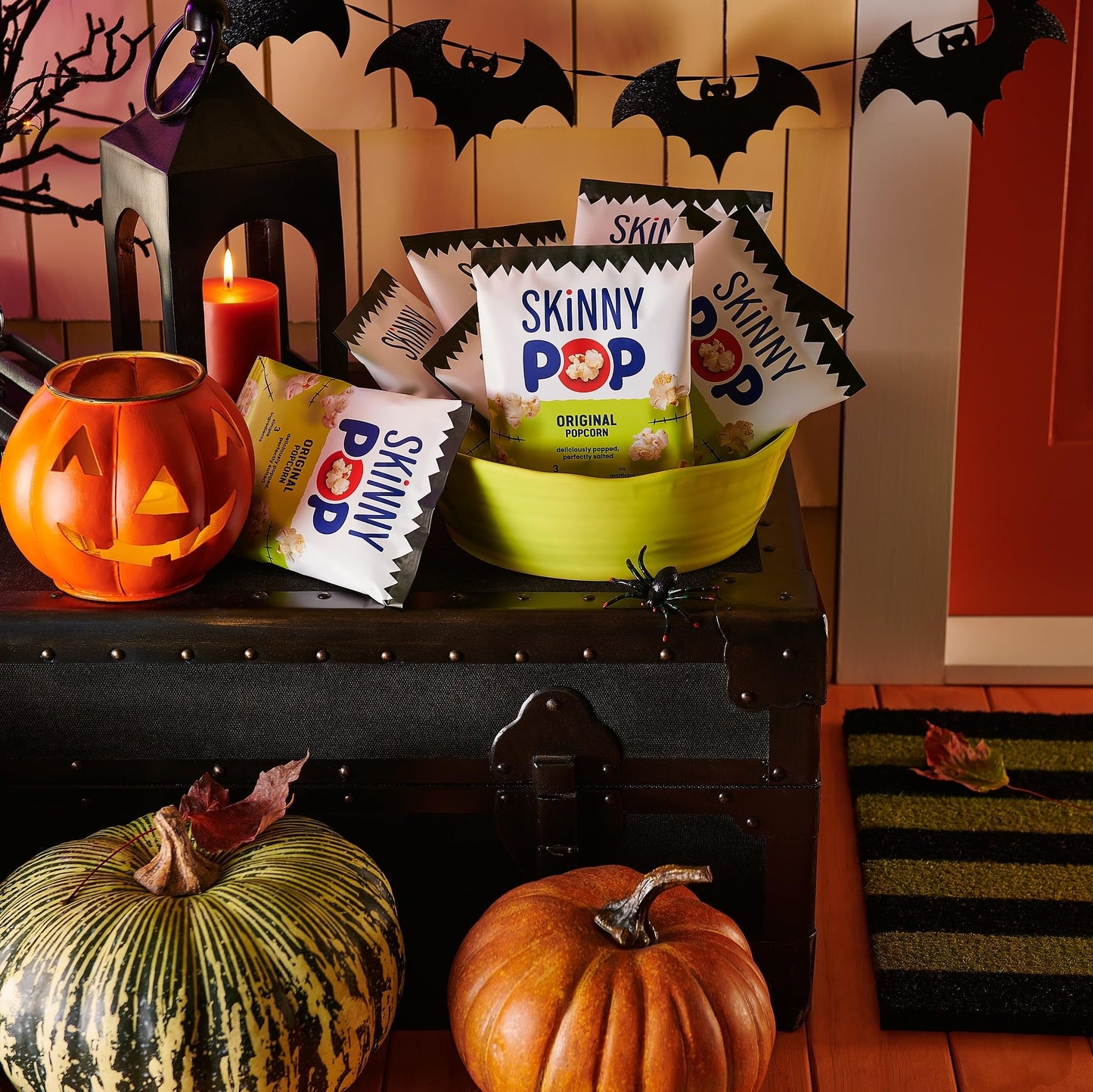 SkinnyPop Popcorn  Original  Trick or Treat Snack Bags  Gluten-Free  Non-GMO Snacks  0.5oz  12 Count