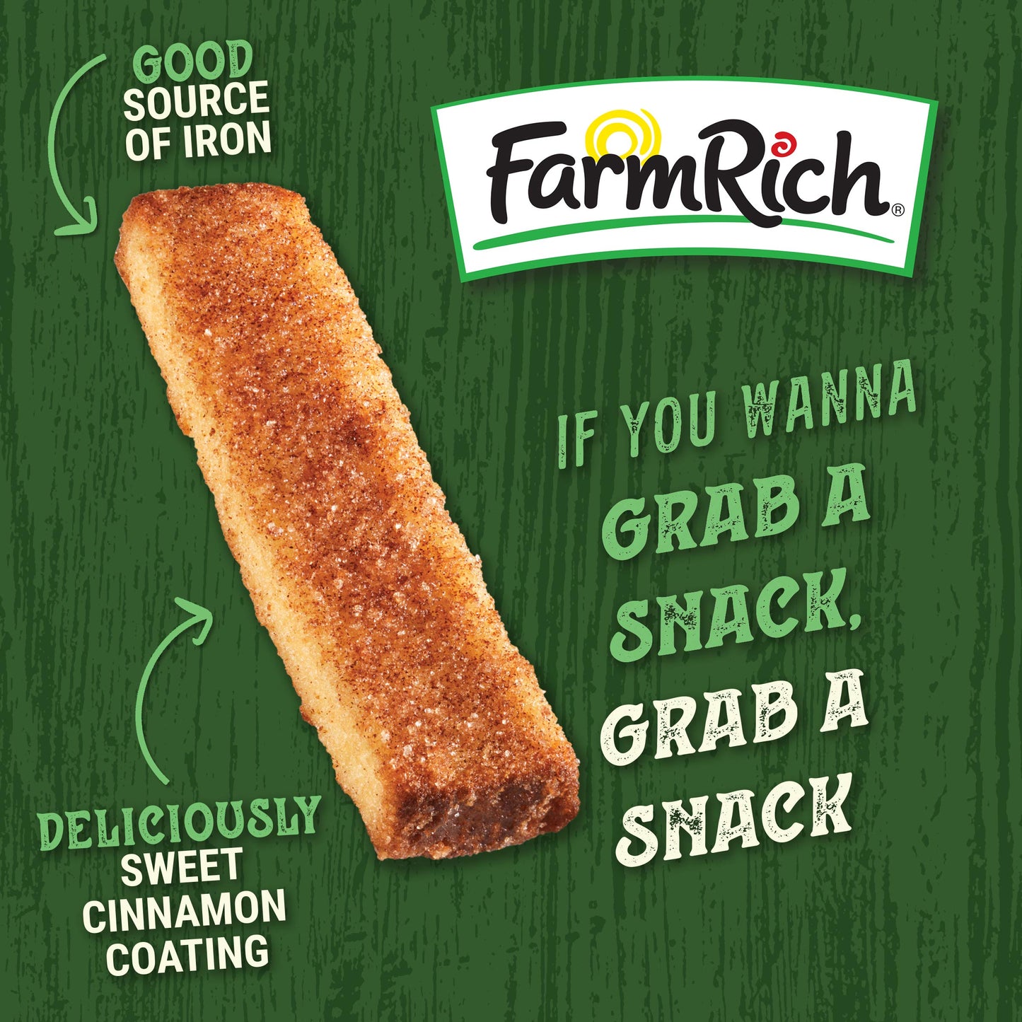 Farm Rich Cinnamon French Toast Sticks Sprinkled With Cinnamon, Easy Breakfast, 48 oz