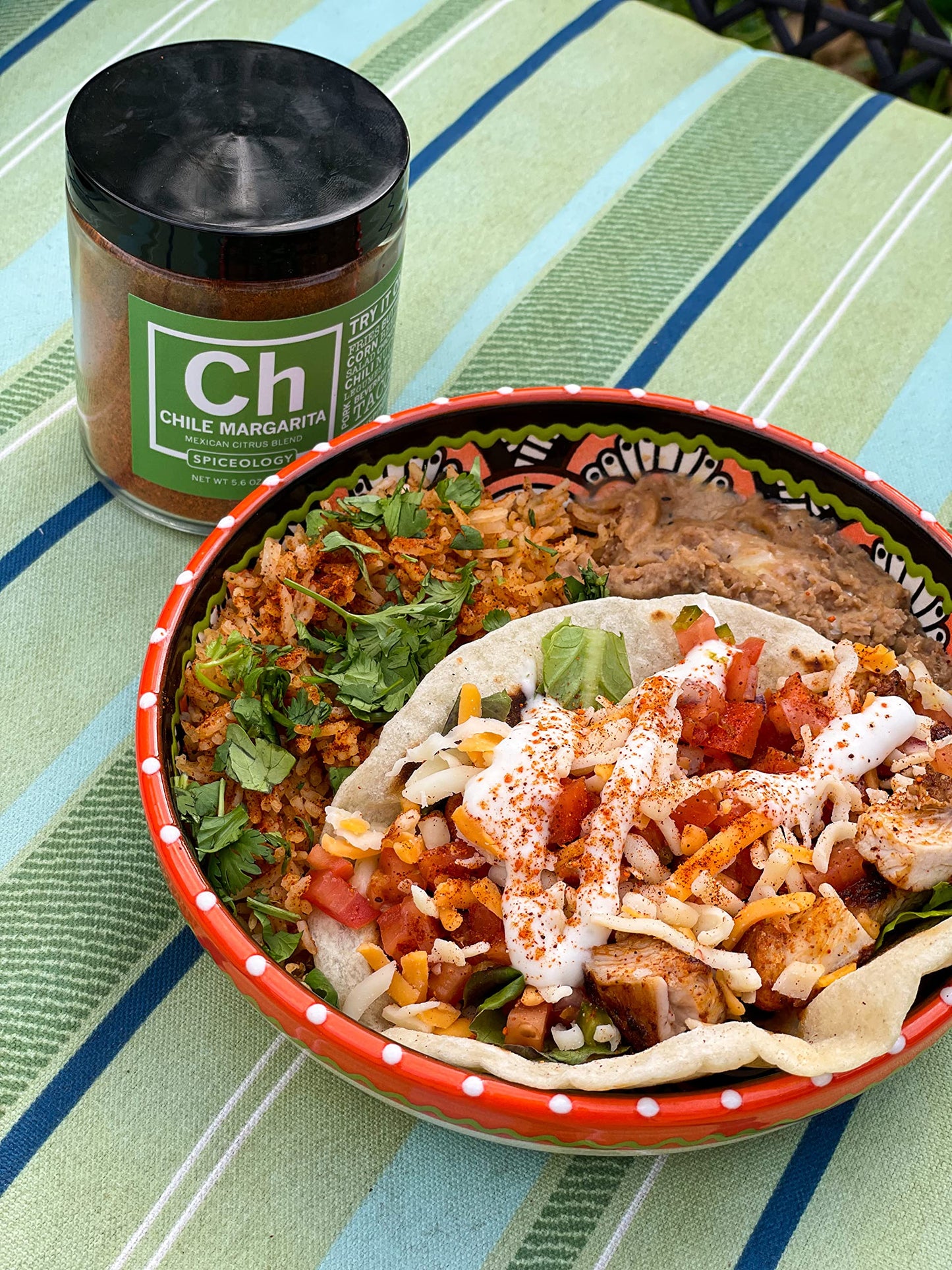 Spiceology - Chile Margarita Mexican Citrus Spice Blend - Chili Lime Taco Seasoning - Use On: Tacos, Black Beans, Chicken, Steak, Fish, Rice Chili, Pork, Corn Or French Fries - 5.9 Oz