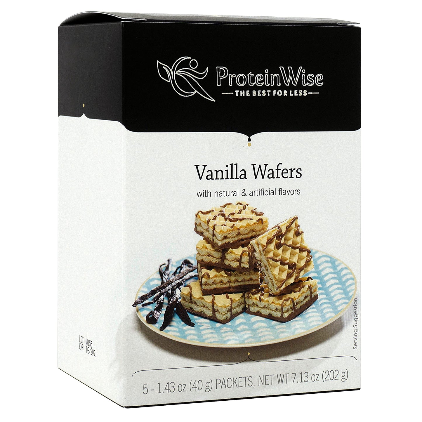 Proteinwise - Vanilla Wafers, High Protein, Low Carb Snack, Healthy Low-Calorie Diet Snack, Whey Protein, Trans-Fat Free, Choles