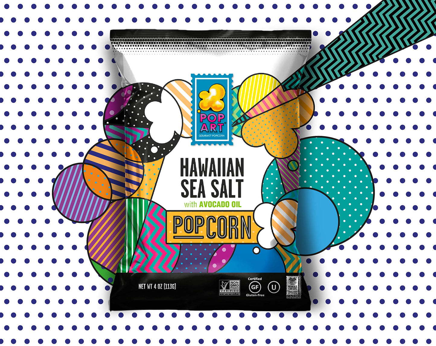 Pop Art Snacks Gourmet Popcorn - Hawaiian Sea Salt, 4 Oz