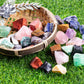 Uu Unihom 3 Lbs Bulk Rough Madagascar Stones Mix - Large 1'' Natural Raw Stones Crystal For Tumbling, Cabbing, Fountain Rocks, D