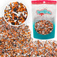 Halloween Party Sprinkle Mix | Resealable Standup Bag | Jimmies And Nonpariels In Orange, White, And Brown | Halloween Themed Sprinkles | Bulk Sprinkles For Baked Goods And More 4 Oz