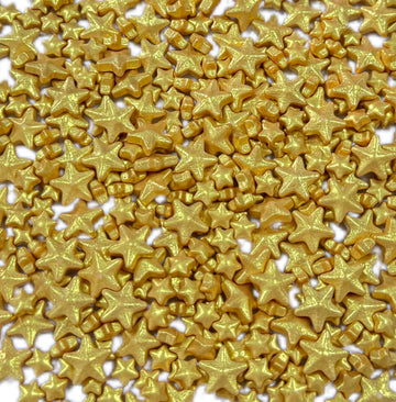 Sentovac Edible Gold Star Sprinkles | Edible Cake Cupcake Sprinkles 1 Bottle 4.23Oz/ 120G | Cookie And Ice Cream Topper Decorati