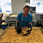 Amish Good Enhanced Caramel Popcorn With Chocolate Drizzle Real Butter And Coconut Oil In 12 Ounce Bag