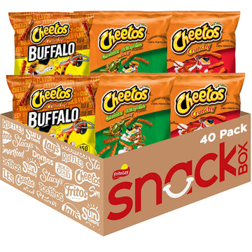Cheetos Cheese Flavored Snacks, Cheesy & Spicy Favorites With Crunchy, Buffalo, And Cheddar Jalapeno Variety Pack, 1 Ounce (Pack
