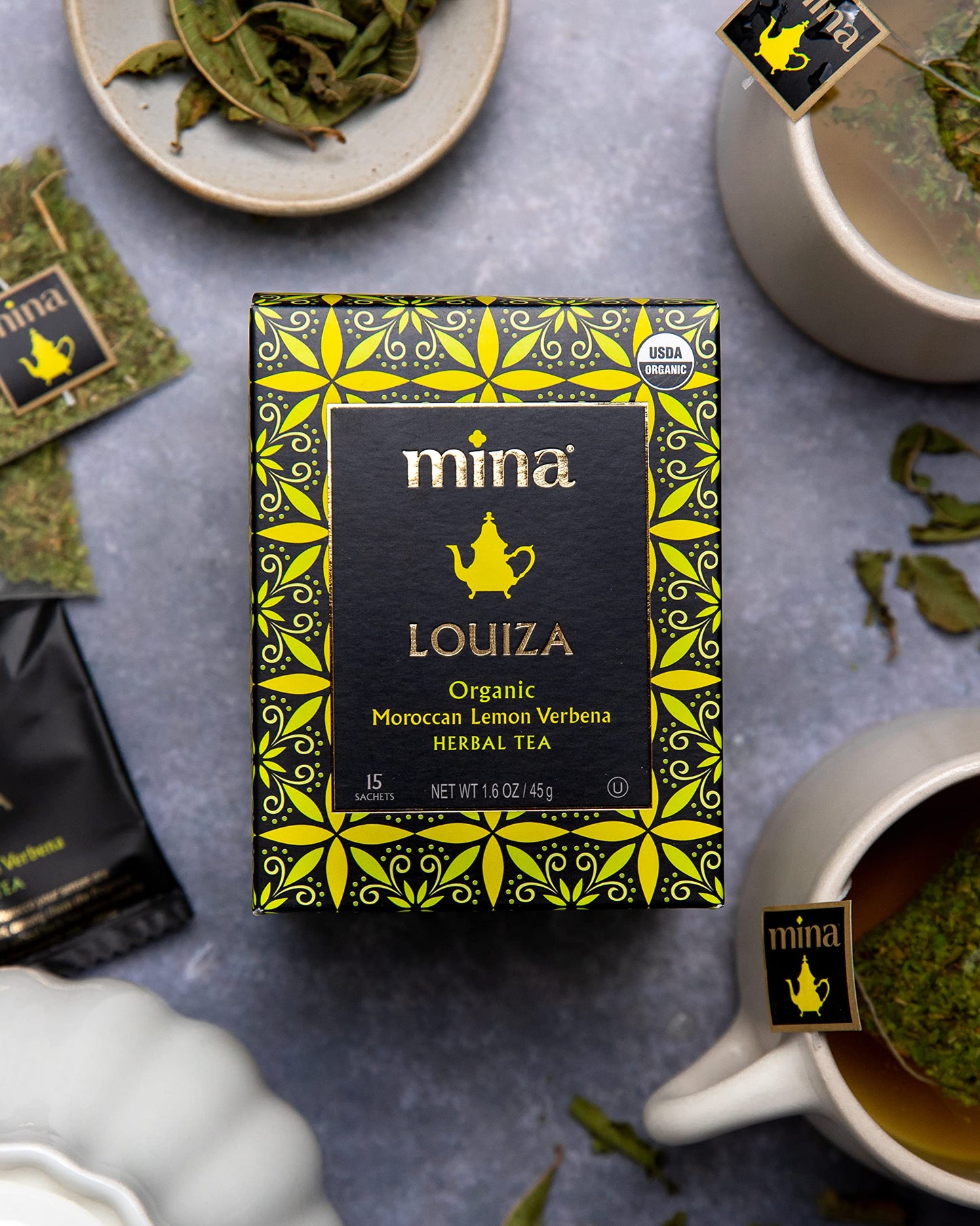 Mina Verbena Tea Lemon - 15 Count, Case of 6, Model 0852955007166