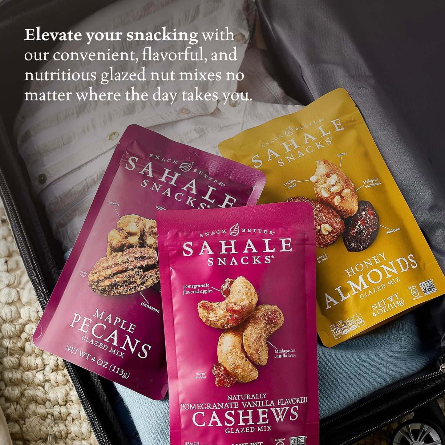 Sahale Snacks Glazed Nut Mix Variety Pack, 4 Ounces (Pack Of 6)