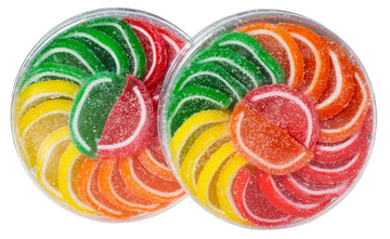 Boston Fruit Slices - SET OF TWO 11oz Acetate Circles - Americas Original Fruit Slices - Vegan, Gluten Free, Completely Allerge