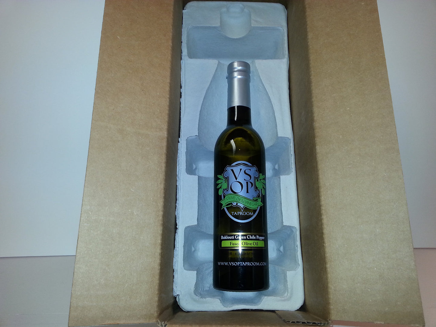 VSOP Organic Baklouti Green Chile Pepper Fused Extra Virgin Olive Oil - 375 ml / 12.68 oz