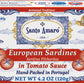 Santo Amaro - Authentic European Sardines In Tomato Sauce From Puree, Hand-Packed Canned Sardines In Tomato Sauce From Portugal,