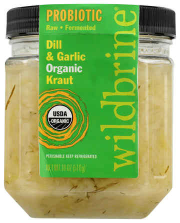 Wildbrine Dill Garlic Sauerkraut, 18 Oz