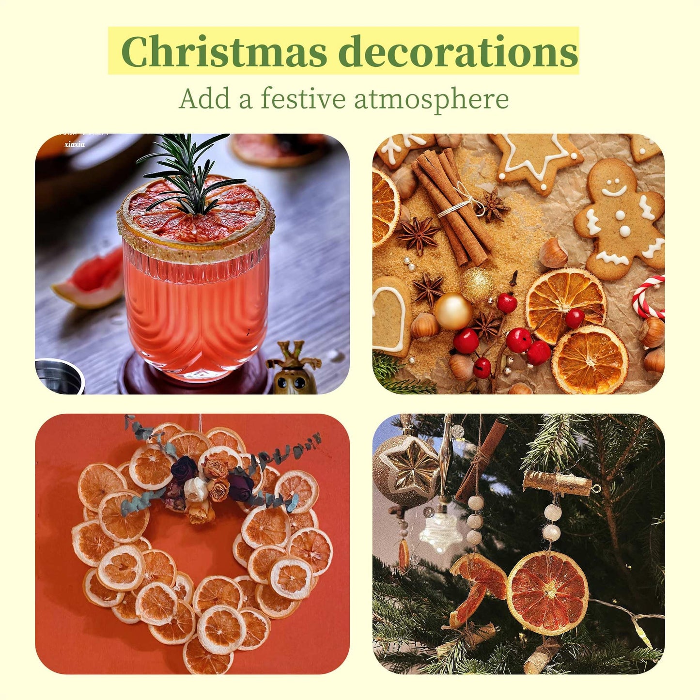Dried Grapefruit Slices,Dehydrated Grapefruit Slices 8.82Oz/250G Perfect For Cocktails,Fruit Tea, Garland, Crafts And Baking Swe