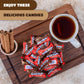 CRAZYOUTLET Goldenbergs Peanut Chews Original Dark Chocolate Candy - 32 Ounces Bulk Bag - Individually Wrapped Chewy Bars