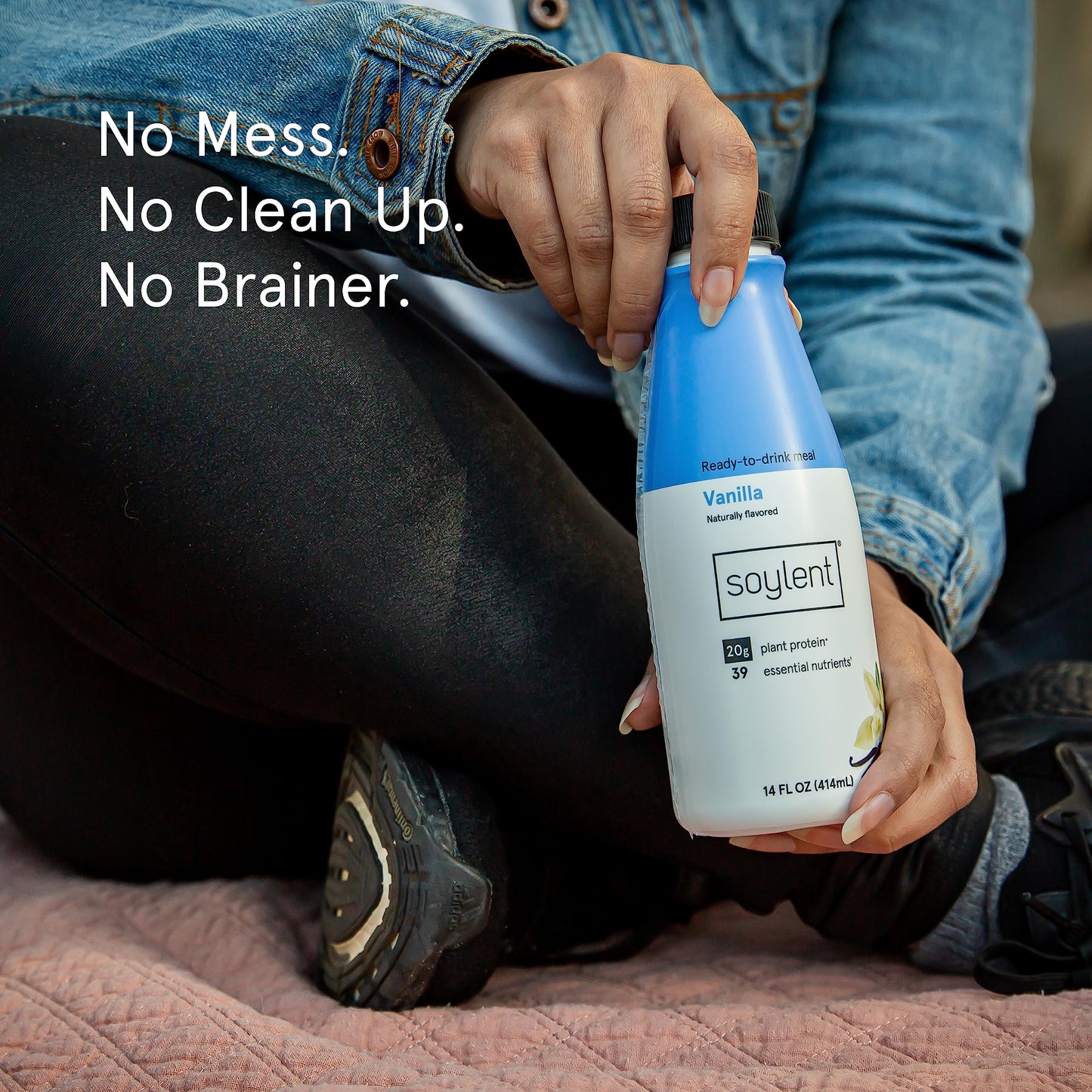 Soylent Vanilla Meal Replacement Shake, Ready-to-Drink Plant Based Protein Drink, Contains 20g Complete Vegan Protein and 1g Sug