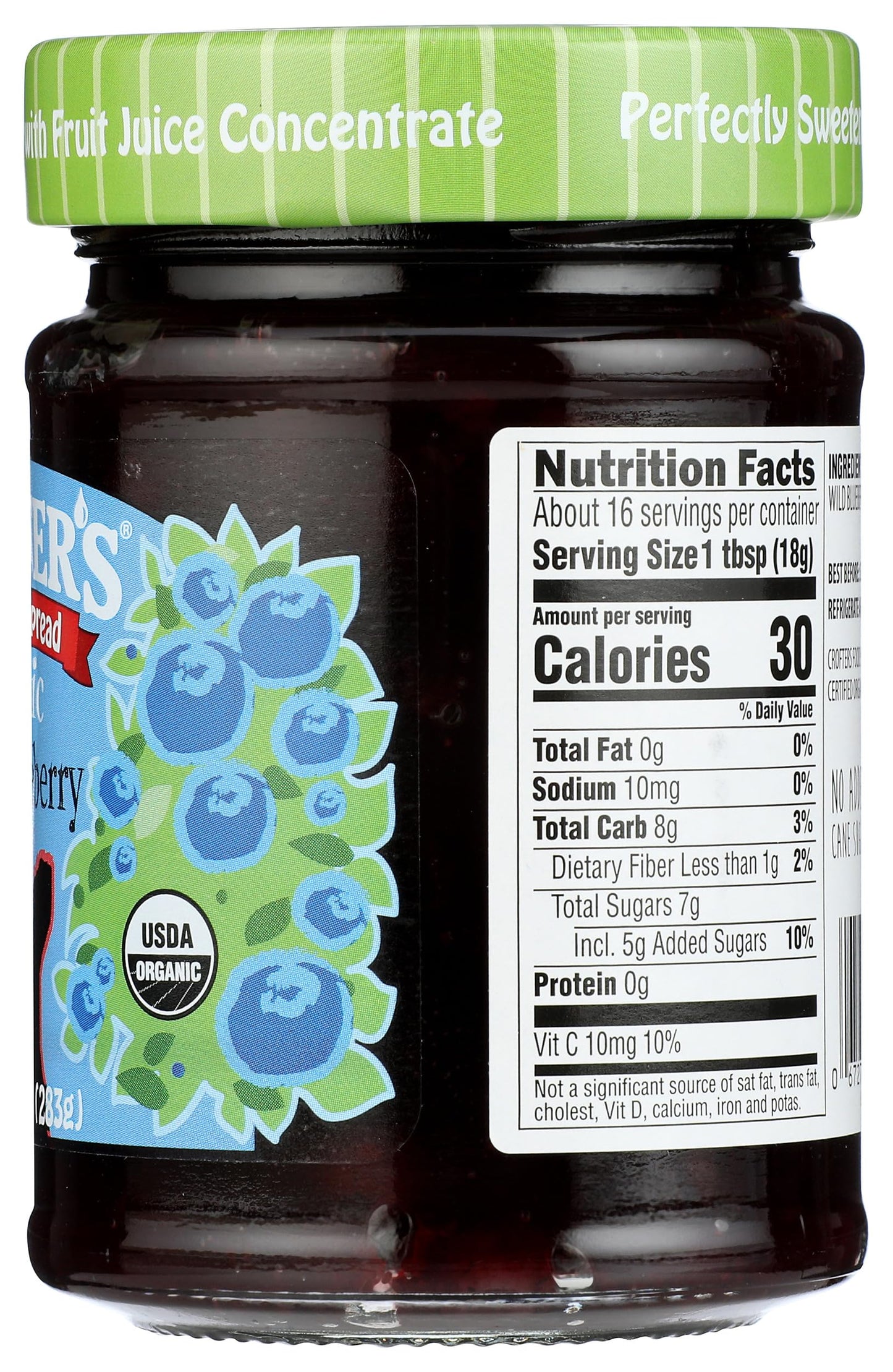 Crofters Fruit Sped Blueberry Organic  10 oz