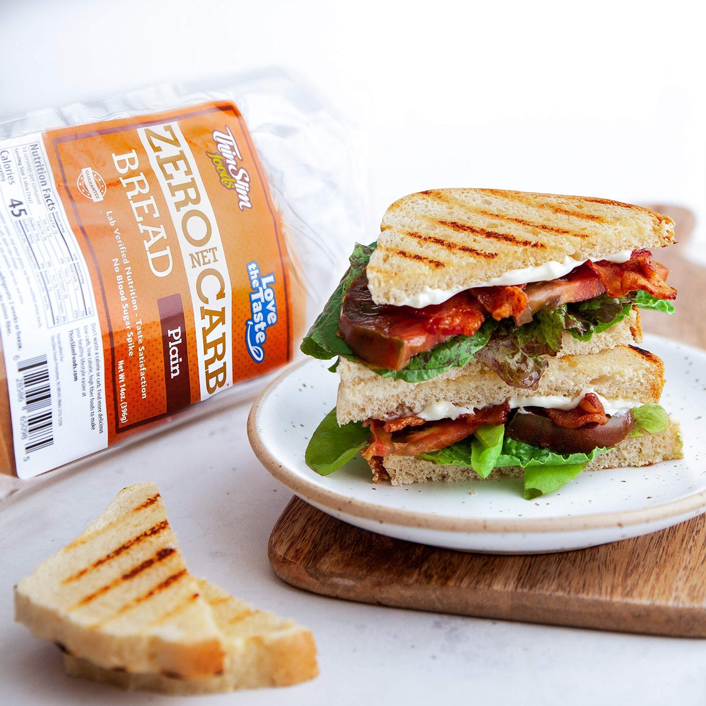 Thinslim Foods Zero Net Carb Keto Bread | Low Carb Bread | Plain (Pack Of 2)