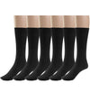 Silky Toes 3 Or 6 Pk Men'S Diabetic Non-Binding Cotton Dress Socks, Multi Colors Also Available In Plus Sizes (9-11, Black - 6 P