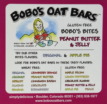 Bobo'S Oat Bites, Peanut Butter & Jelly Stuffed, 1.3 Ounce (5 Count Box)