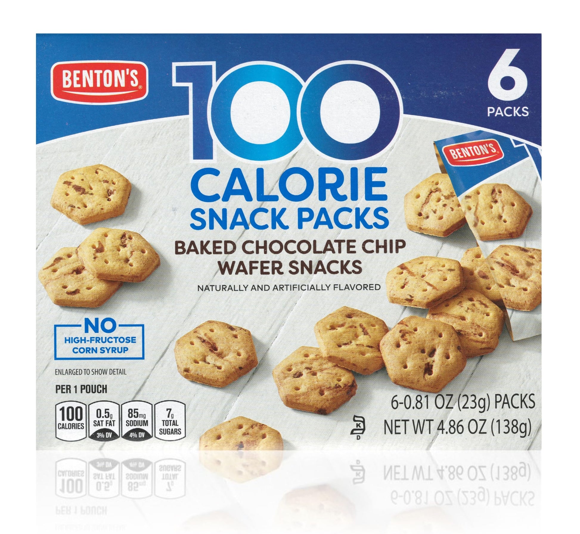 Bentons 100 Calorie Baked Wafer Snack Packs (1 Box, Chocolate Chip)