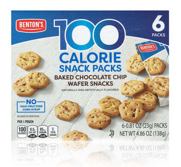 Bentons 100 Calorie Baked Wafer Snack Packs (1 Box, Chocolate Chip)