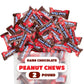 CRAZYOUTLET Goldenbergs Peanut Chews Original Dark Chocolate Candy - 32 Ounces Bulk Bag - Individually Wrapped Chewy Bars