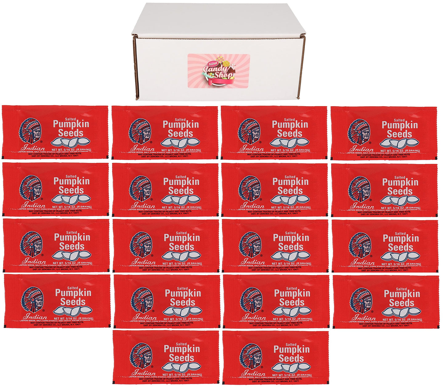 Secret Candy Shop Indian Salted Pumpkin Seeds 5/16Oz Bag (Pack Of 18)