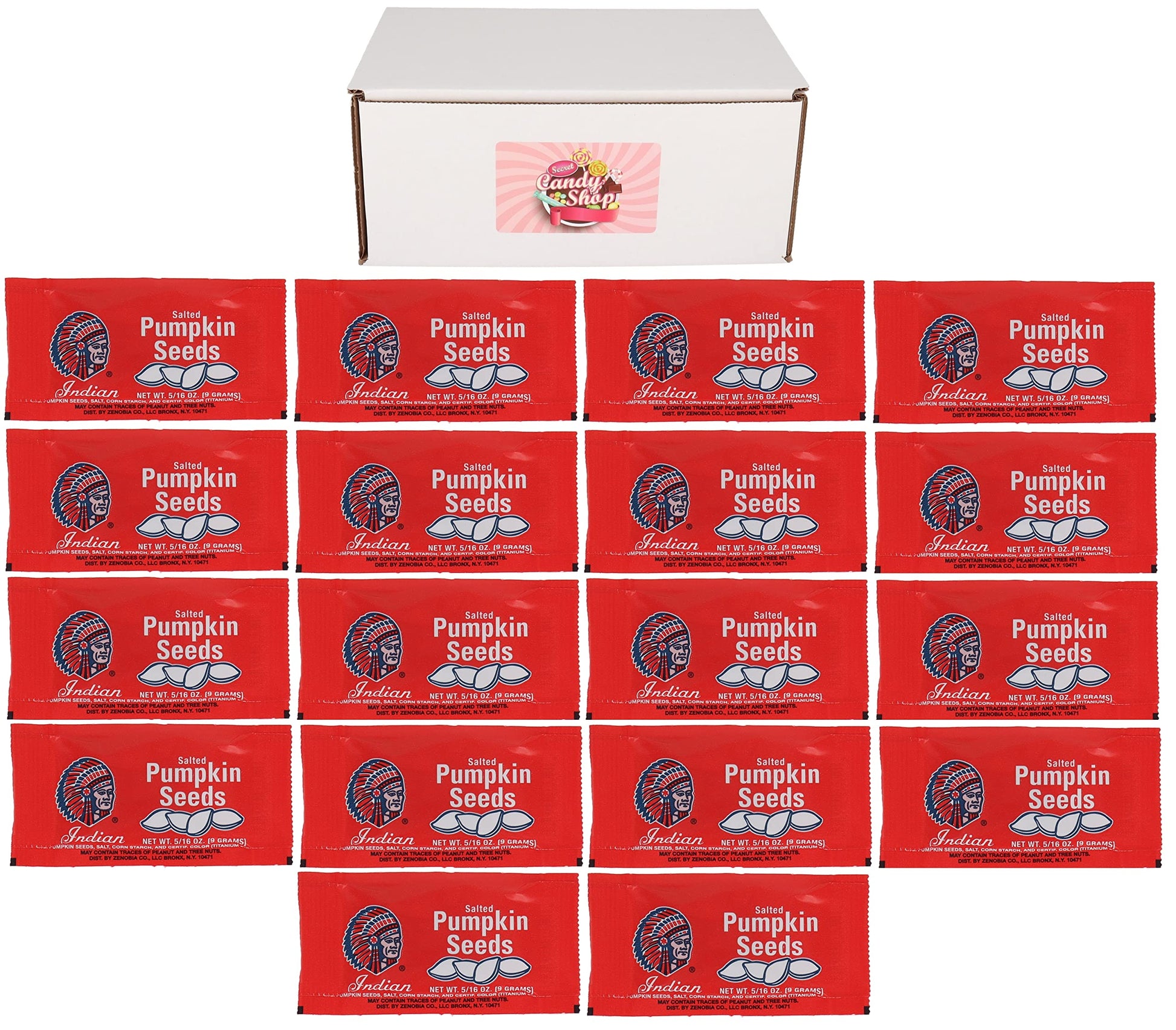Secret Candy Shop Indian Salted Pumpkin Seeds 5/16Oz Bag (Pack Of 18)