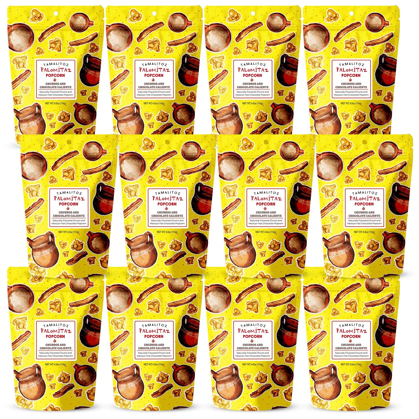 Tamalitoz Palomitaz Gourmet Popcorn Churro & Chocolate Popcorn - Sweet Mexican-Style Kettle Corn with Cinnamon, Sugar & Cocoa - 