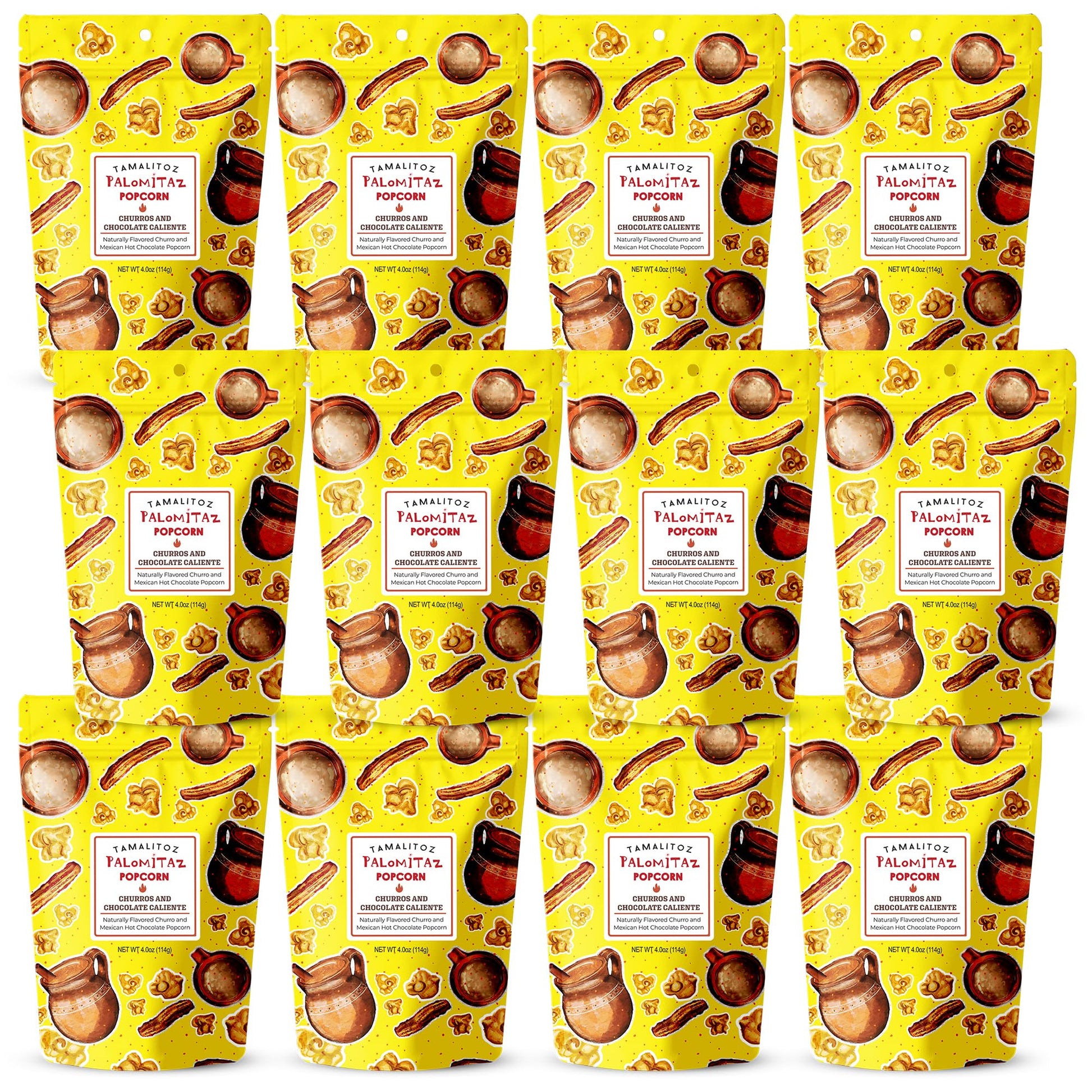 Tamalitoz Palomitaz Gourmet Popcorn Churro & Chocolate Popcorn - Sweet Mexican-Style Kettle Corn with Cinnamon, Sugar & Cocoa - 