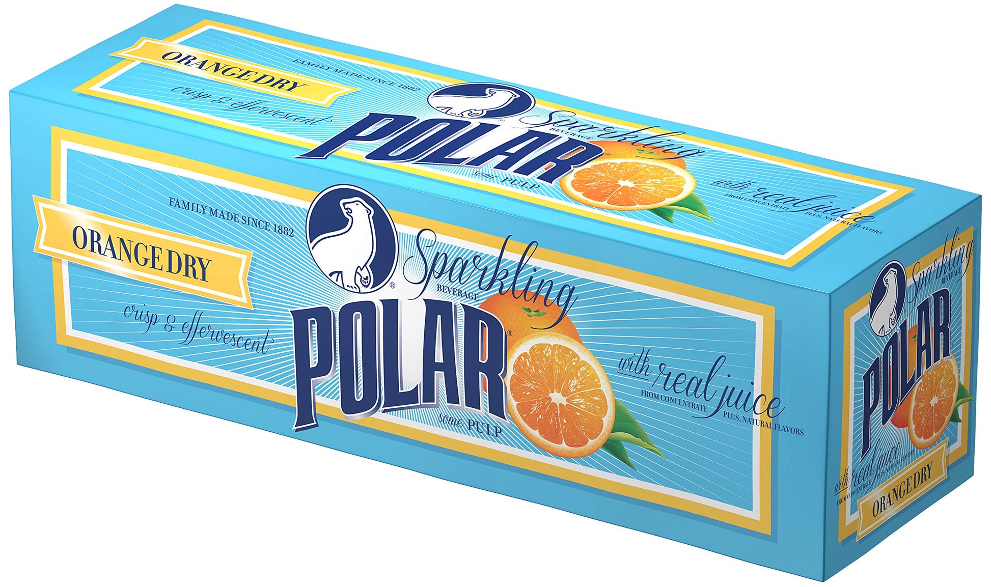 Polar Beverages Dry Juice, Orange, 12 Fluid Ounce (Pack of 12)